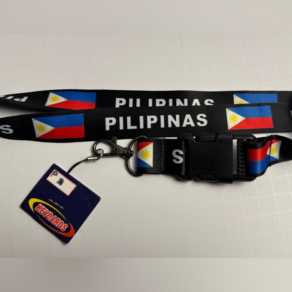 Pilipinas Black Lanyard keychain.